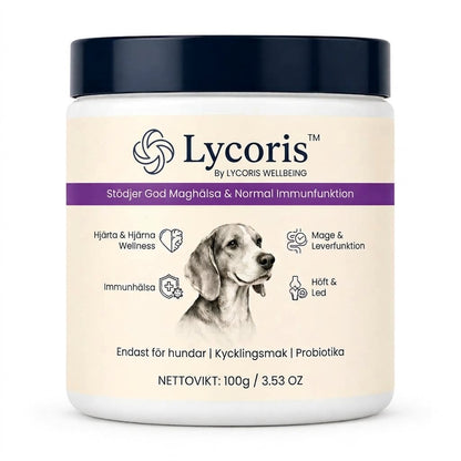 Lycoris  | TurkeyTail+ Probiotika Formula- Orolig för knölar på din hund? ImmuPaw™ kombinerar kalkonsvans av veterinärkvalitet med immunstödjande ingredienser som hundägare över hela Storbritannien litar på.